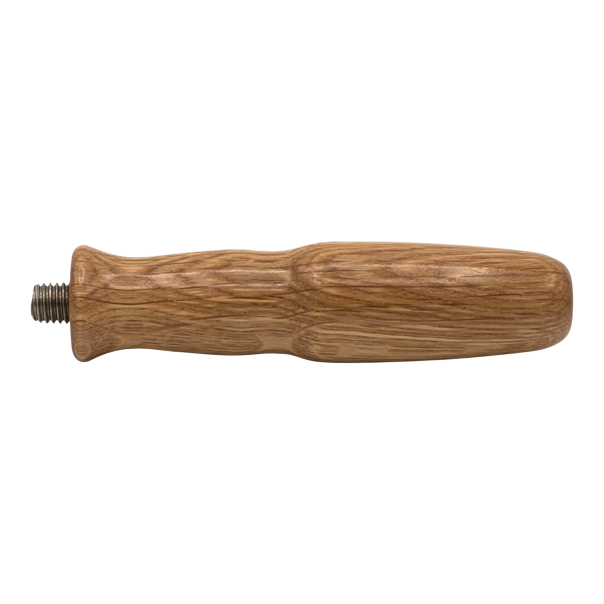 Kaffeekontor Bayern oak wood espresso machine handle with M12 threaded bolt in ergonomic LM-shape design
