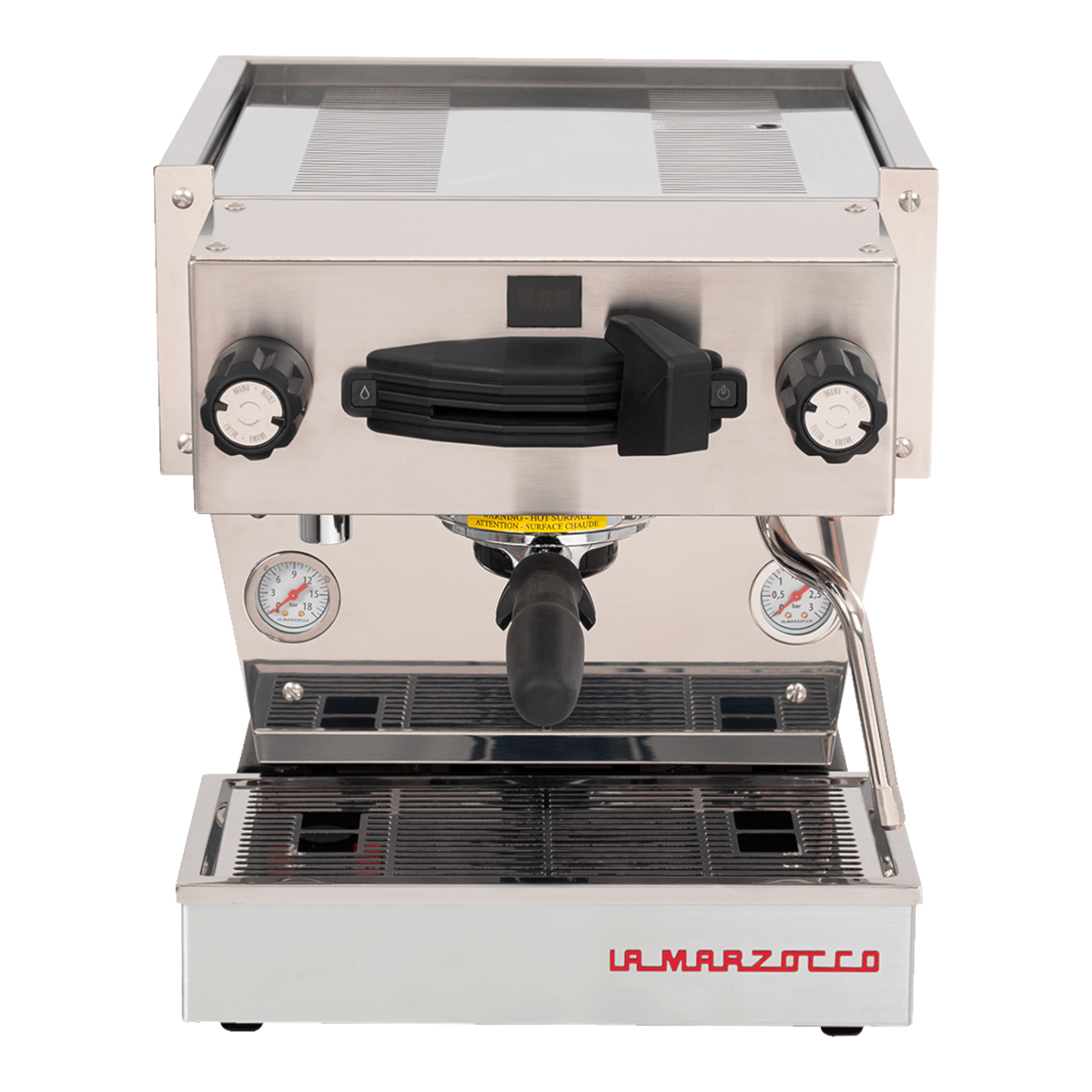 Linea Mini R Edelstahl gebürstet front