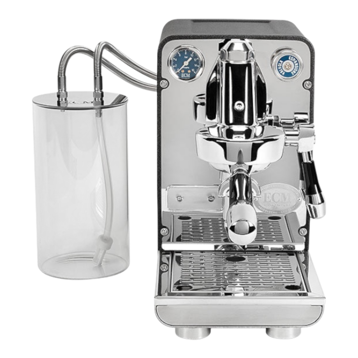 Kaffeekontor Bayern ECM Puristika Espressomaschine mit E61-Brühgruppe, PID-Steuerung und externem Glas-Wassertank
